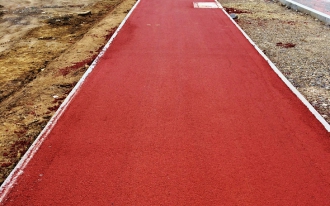 Kromatis zabarwiony pigmentem nieorganicznym IRONMAX 110 - droga rowerowa